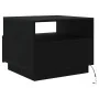 Mesa de centro con luces LED roble negro 50x49x40 cm de , Mesas de centro - Ref: Foro24-862253, Precio: 78,13 €, Descuento: %