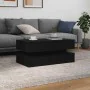 Mesa de centro con luces LED roble negro 90x50x40 cm by , Coffee table - Ref: Foro24-862258, Price: 110,62 €, Discount: %