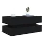 Mesa de centro con luces LED roble negro 90x50x40 cm by , Coffee table - Ref: Foro24-862258, Price: 110,62 €, Discount: %