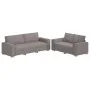 Juego de sofás con cojines 2 piezas tela gris taupe de , Sofás - Ref: Foro24-3324697, Precio: 467,07 €, Descuento: %