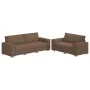 Juego de sofás con cojines 2 piezas tela marrón by , Sofas - Ref: Foro24-3324695, Price: 467,07 €, Discount: %
