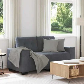Sofá Loveseat gris oscuro 120 cm terciopelo de , Sofás - Ref: Foro24-4105111, Precio: 214,76 €, Descuento: %