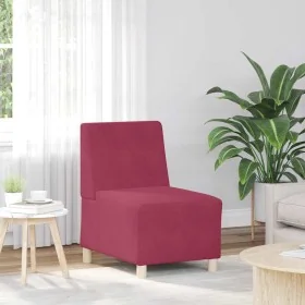 Red wine velvet armchair 55 cm by , Sofas - Ref: Foro24-4108484, Price: 118,71 €, Discount: %