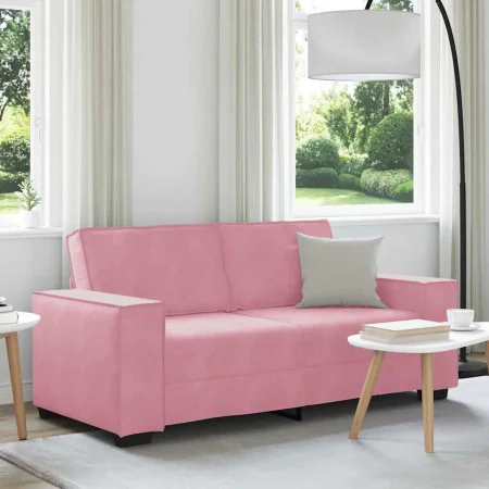 2-seater pink velvet sofa 140 cm by , Sofas - Ref: Foro24-4105023, Price: 235,62 €, Discount: %