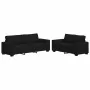 Juego de sofás con cojines 2 piezas tela negro de , Sofás - Ref: Foro24-3324733, Precio: 466,16 €, Descuento: %