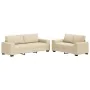 Juego de sofás con cojines 2 piezas tela crema de , Sofás - Ref: Foro24-3324738, Precio: 466,16 €, Descuento: %