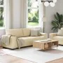 Juego de sofás con cojines 2 piezas tela crema de , Sofás - Ref: Foro24-3324738, Precio: 466,16 €, Descuento: %