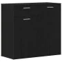Aparador de madera contrachapada roble negro 80x36x75 cm de , Aparadores - Ref: Foro24-862010, Precio: 96,88 €, Descuento: %