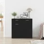 Aparador de madera contrachapada roble negro 80x36x75 cm de , Aparadores - Ref: Foro24-862010, Precio: 96,88 €, Descuento: %