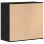 Aparador de madera contrachapada roble negro 80x36x75 cm de , Aparadores - Ref: Foro24-862010, Precio: 96,88 €, Descuento: %