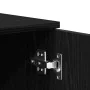 Aparador de madera contrachapada roble negro 80x36x75 cm de , Aparadores - Ref: Foro24-862010, Precio: 96,88 €, Descuento: %