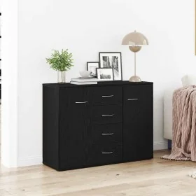 Aparador de madera de roble negro 88x30x64 cm by , Sideboards - Ref: Foro24-862446, Price: 119,35 €, Discount: %