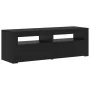 Mueble de TV con luces LED roble negro 120x35x40 cm de , Muebles TV - Ref: Foro24-862031, Precio: 82,10 €, Descuento: %