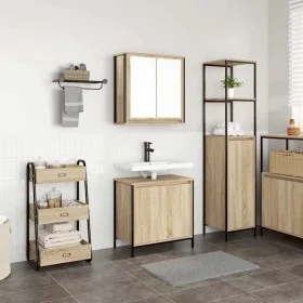Set de muebles de baño 2 pzas madera contrachapada roble Sonoma de , Muebles de baño - Ref: Foro24-3328390, Precio: 114,77 €,...