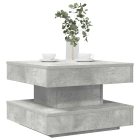 Mesa de centro giratoria 360 grados gris hormigón 50x50x34,5 cm de , Mesas de centro - Ref: Foro24-858473, Precio: 57,02 €, D...