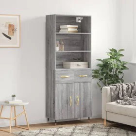 Hoher Schrank aus grauem Sonoma-Sperrholz, 69,5x34x180 cm. von , Sideboards - Ref: Foro24-3200503, Preis: 145,67 €, Rabatt: %