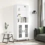 Tall white plywood highboard 69.5x34x180 cm by , Sideboards - Ref: Foro24-3189333, Price: 149,88 €, Discount: %