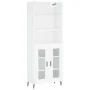 Tall white plywood highboard 69.5x34x180 cm by , Sideboards - Ref: Foro24-3189333, Price: 149,88 €, Discount: %