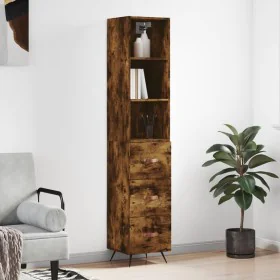 Smoked oak plywood sideboard 34.5x34x180 cm by , Sideboards - Ref: Foro24-3189674, Price: 98,06 €, Discount: %