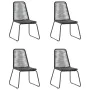 Set de comedor de jardín de 5 piezas PVC ratán negro y marrón de , Conjuntos de jardín - Ref: Foro24-3060125, Precio: 408,81 ...