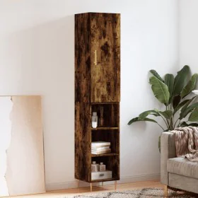 Smoked oak plywood sideboard 34.5x34x180 cm by , Sideboards - Ref: Foro24-3198974, Price: 86,36 €, Discount: %