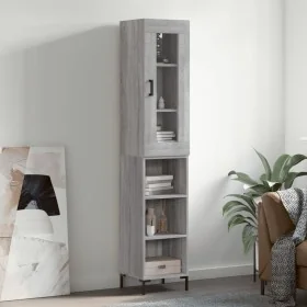 Tall gray Sonoma plywood sideboard 34.5x34x180 cm by , Sideboards - Ref: Foro24-3199367, Price: 96,35 €, Discount: %