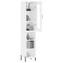 Tall white glossy plywood sideboard 34.5x34x180 cm by , Sideboards - Ref: Foro24-3199371, Price: 103,73 €, Discount: %