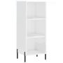 Tall white glossy plywood sideboard 34.5x34x180 cm by , Sideboards - Ref: Foro24-3199371, Price: 103,73 €, Discount: %