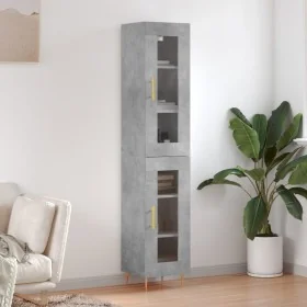 Gray concrete plywood sideboard 34.5x34x180 cm by , Sideboards - Ref: Foro24-3199421, Price: 98,25 €, Discount: %