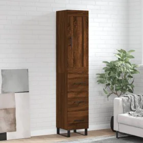Hoher Schrank aus braunem Eichenfurnierholz 34,5x34x180 cm. von , Sideboards - Ref: Foro24-3200224, Preis: 120,44 €, Rabatt: %