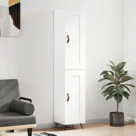Aparador alto madera contrachapada blanco 34,5x34x180 cm de , Aparadores - Ref: Foro24-3200425, Precio: 103,07 €, Descuento: %
