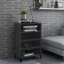 Aparador de madera contrachapada gris brillante 57x35x90 cm de vidaXL, Aparadores - Ref: Foro24-806138, Precio: 53,42 €, Desc...