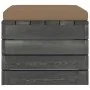 Garden pallet ottoman with taupe gray cushion made of pine wood by , Modular outdoor sofas - Ref: Foro24-3061703, Price: 74,9...