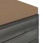 Garden pallet ottoman with taupe gray cushion made of pine wood by , Modular outdoor sofas - Ref: Foro24-3061703, Price: 74,9...