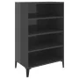 Aparador de madera contrachapada gris brillante 57x35x90 cm de vidaXL, Aparadores - Ref: Foro24-806138, Precio: 53,42 €, Desc...