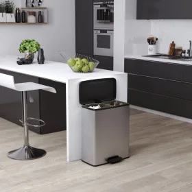 Curver Silver Deco Double Pedal Bin 26L+26L by , Recycling containers - Ref: Foro24-442067, Price: 88,79 €, Discount: %