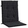 Cojines para silla con respaldo bajo 2 uds tela a cuadros negro de , Cojines para sillas y sofás - Ref: Foro24-361322, Precio...