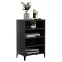 Aparador de madera contrachapada gris brillante 57x35x90 cm de vidaXL, Aparadores - Ref: Foro24-806138, Precio: 53,42 €, Desc...