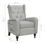 Sillón de masaje reclinable de tela gris claro de , Sillones de masaje eléctricos - Ref: Foro24-329352, Precio: 238,68 €, Des...