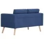 Zweiplätziges Sofa aus blauem Stoff. von , Sofas - Ref: Foro24-281355, Preis: 300,47 €, Rabatt: %