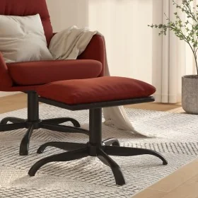 Fußstütze aus Stoff und Kunstleder in Weinrot, 60x60x36 cm. von , Osmanen - Ref: Foro24-341604, Preis: 35,67 €, Rabatt: %