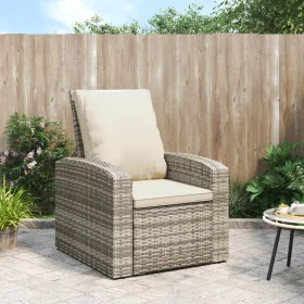 Sillón reclinable jardín y cojines ratán sintético marrón claro de , Sillas de jardín - Ref: Foro24-364103, Precio: 268,27 €,...