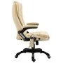 Silla de oficina de masaje de cuero sintético color crema de , Sillas de oficina - Ref: Foro24-20238, Precio: 242,25 €, Descu...