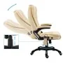 Silla de oficina de masaje de cuero sintético color crema de , Sillas de oficina - Ref: Foro24-20238, Precio: 242,25 €, Descu...