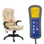 Silla de oficina de masaje de cuero sintético color crema de , Sillas de oficina - Ref: Foro24-20238, Precio: 242,25 €, Descu...