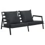 Sofá de jardín de 2 plazas con cojines aluminio gris oscuro de , Sofás de exterior - Ref: Foro24-47815, Precio: 381,91 €, Des...