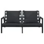 Sofá de jardín de 2 plazas con cojines aluminio gris oscuro de , Sofás de exterior - Ref: Foro24-47815, Precio: 381,91 €, Des...