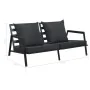 Sofá de jardín de 2 plazas con cojines aluminio gris oscuro de , Sofás de exterior - Ref: Foro24-47815, Precio: 381,91 €, Des...