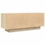 Mueble para TV contrachapada blanco y roble 100x35x40 cm de , Muebles TV - Ref: Foro24-804441, Precio: 86,53 €, Descuento: %