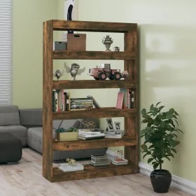 Estantería/divisor de espacios roble ahumado 100x30x166 cm de , Librerías y estanterías - Ref: Foro24-813638, Precio: 109,55 ...